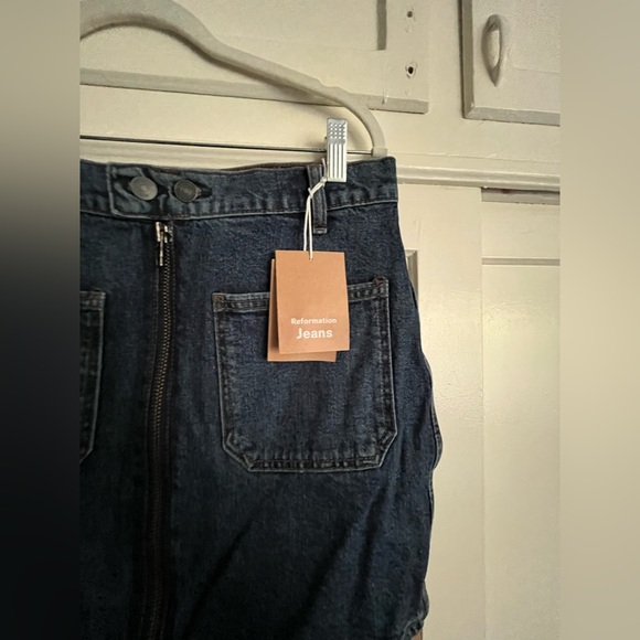 Reformation Anna patch pocket mini zipper skirt size 30 NEW NWT - Picture 8 of 16